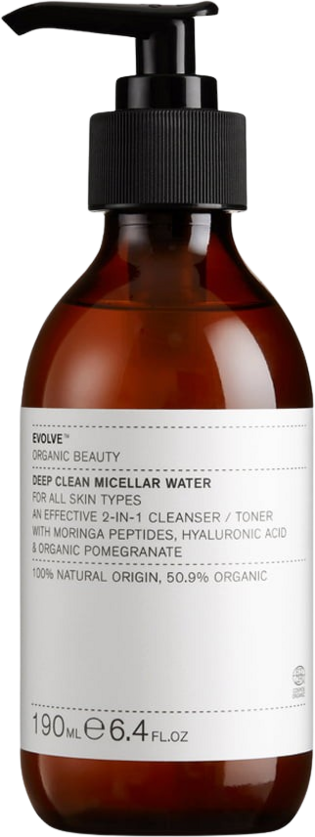 Evolve Organic Beauty 2in1 Liquid Crystal Micellic Cleanser - 190 ml