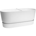 elho greenville Pflanzgefäß 80 cm rollen - weiss