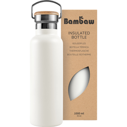 Bambaw Thermosflasche aus Edelstahl 1000 ml - Polar White