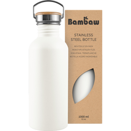 Bambaw Edelstahlflasche 1000 ml - Polar White