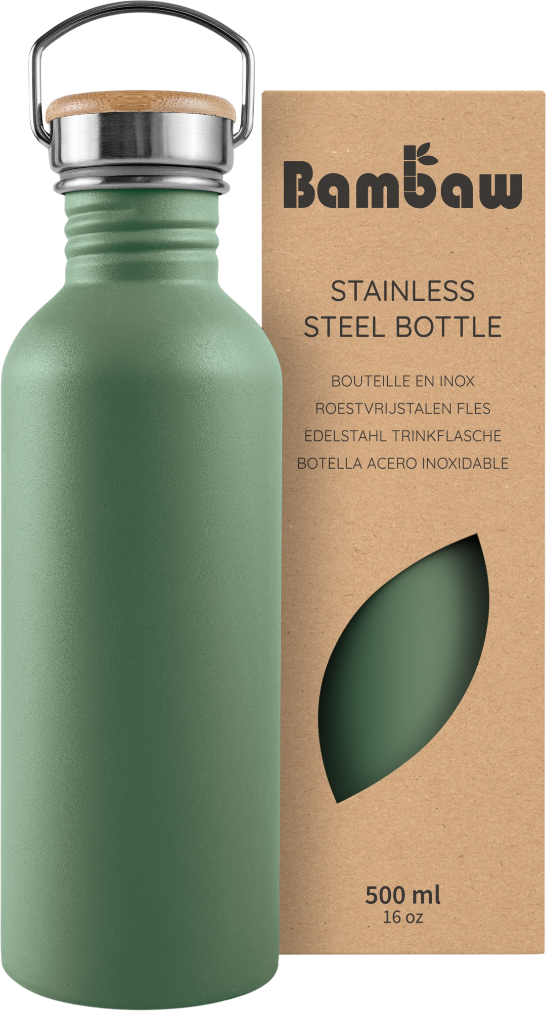 Bambaw Edelstahlflasche 500 ml - Sage Green