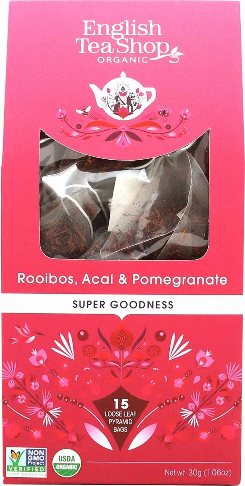 English Tea Shop Bio Rooibos, Acai & Granatapfel - 15 Pyramidenbeutel
