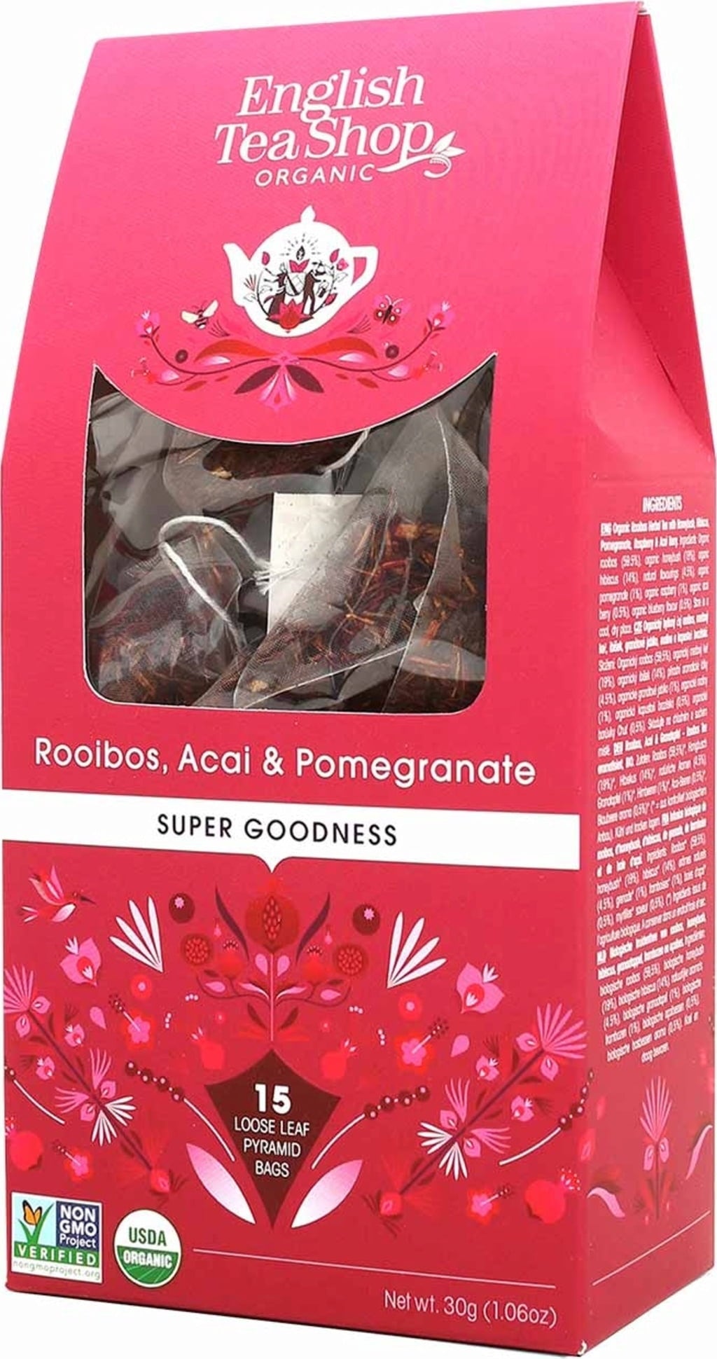 English Tea Shop Bio Rooibos, Acai & Granatapfel - 15 Pyramidenbeutel