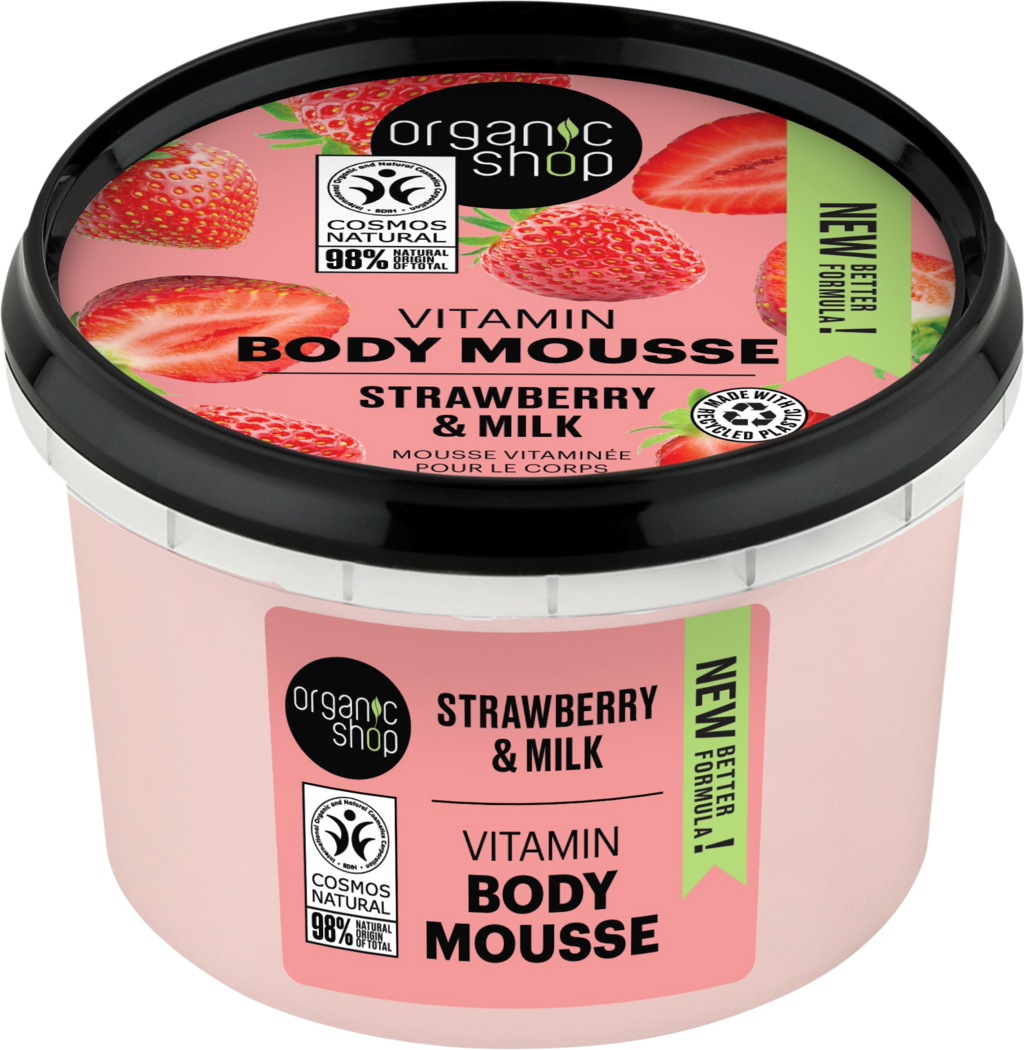 Organic Shop Vitamin Body Mousse Strawberry & Milk