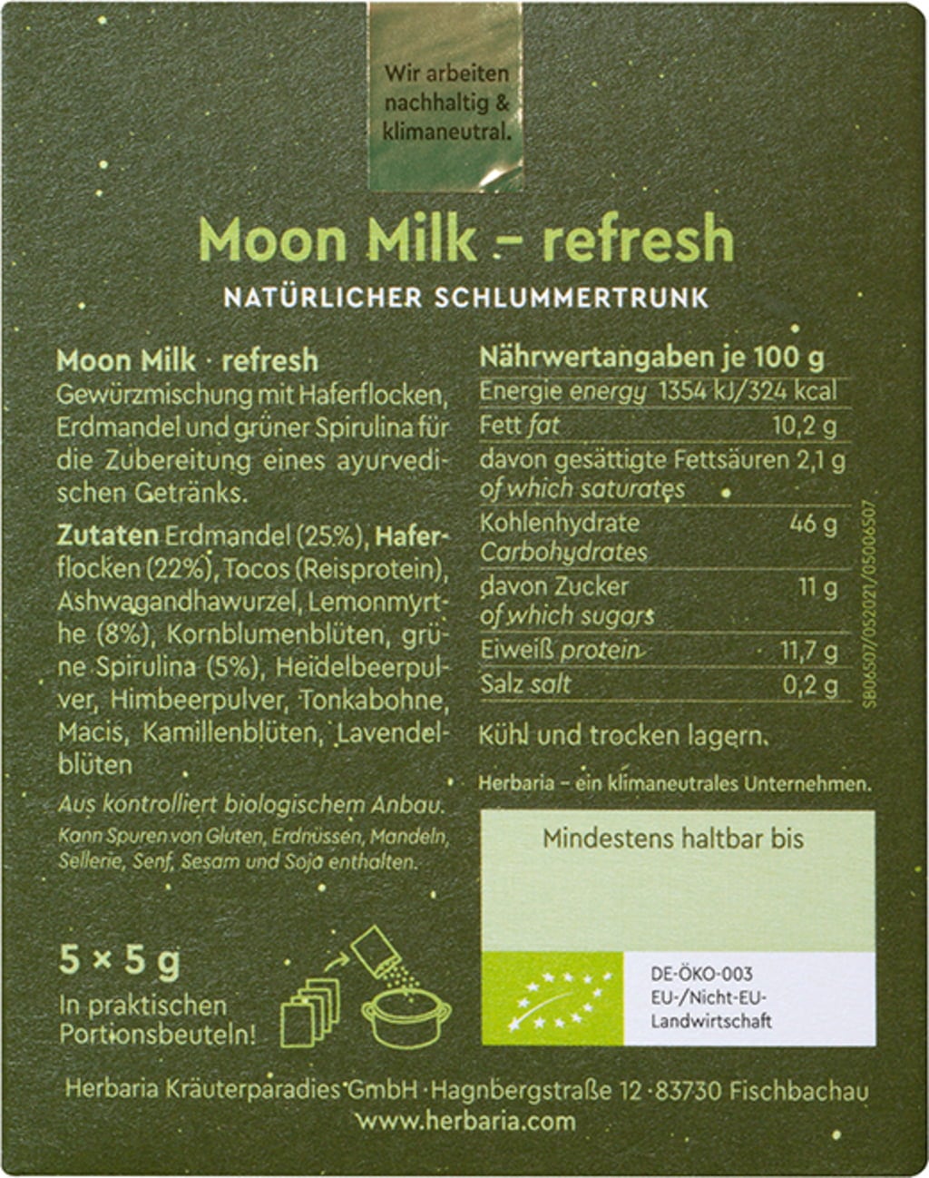 Herbaria Bio Moon Milk refresh - 25 g