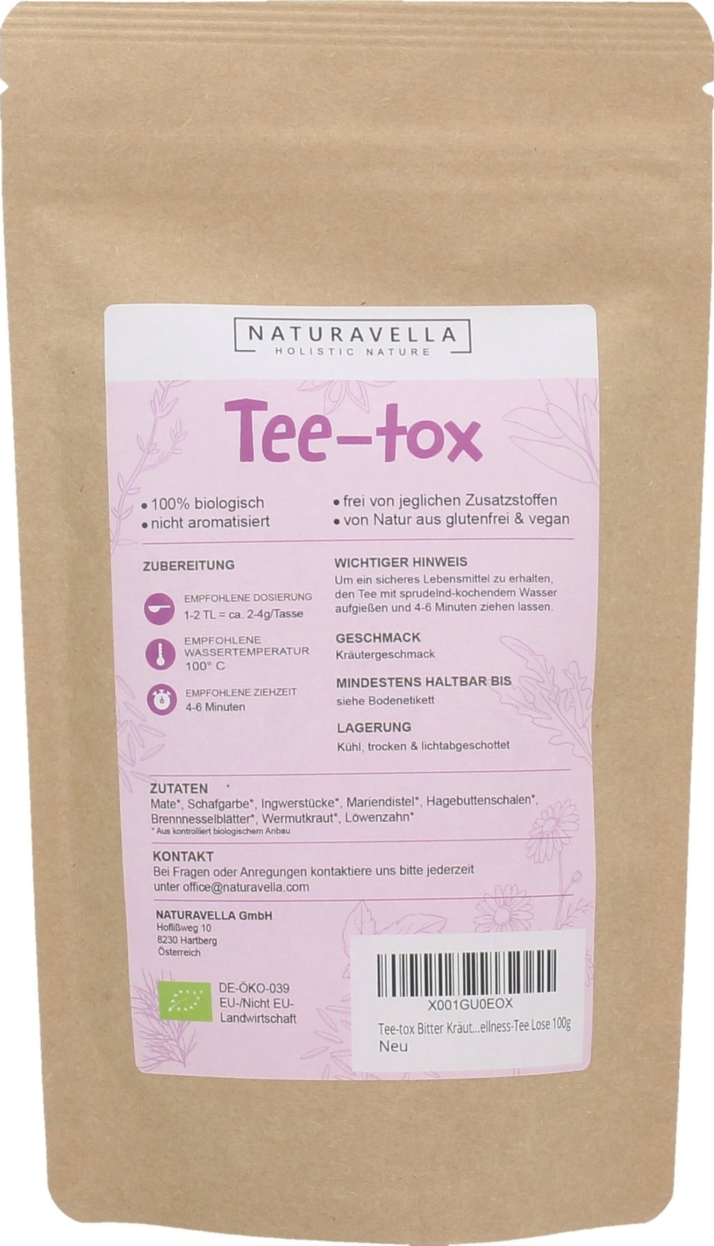 NATURAVELLA Tee-tox - 100 g