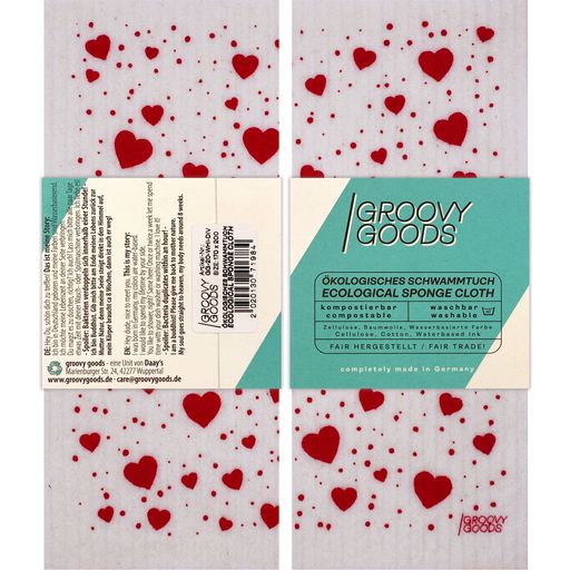 Groovy Goods Schwammtuch Hearts - 1 Stk