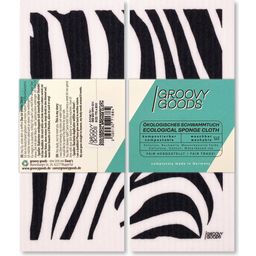 Groovy Goods Schwammtuch Zebra - White