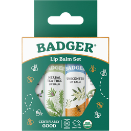 Badger Balm Classic Lipstick Set Green - Lipstick Set Blue