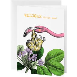 Pabuku Grußkarte "WELCOME flamingo"
