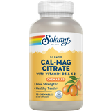 Solaray Cal-Mag Citrat + D3 & K2 Kautabletten