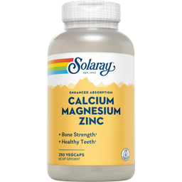 Solaray Calcium, Magnesium, Zink Kapseln - 250 veg. Kapseln