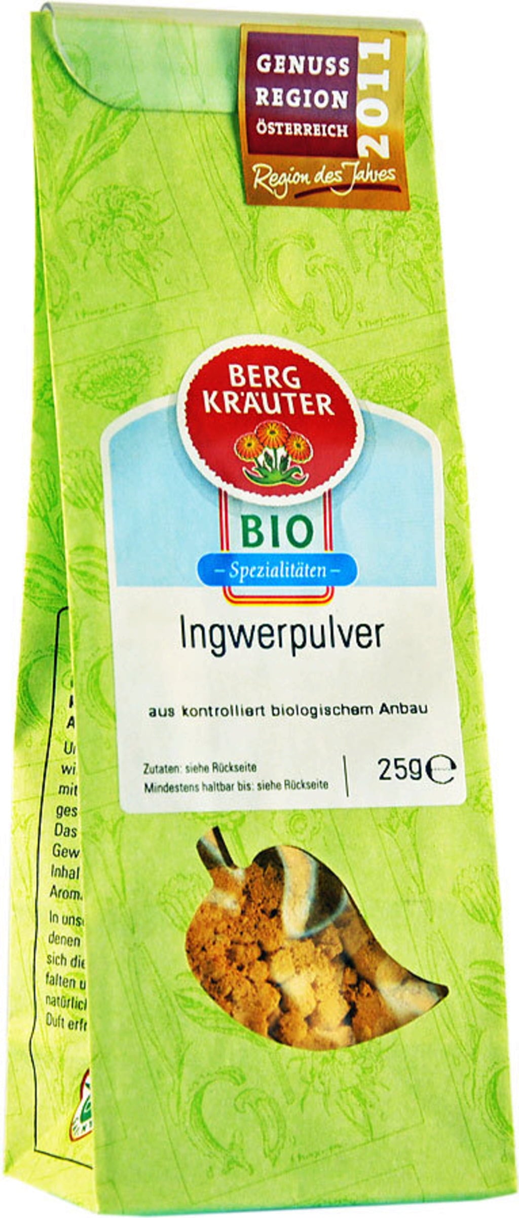 Österreichische Bergkräuter Bio Ingwer - Pulver, 25 g