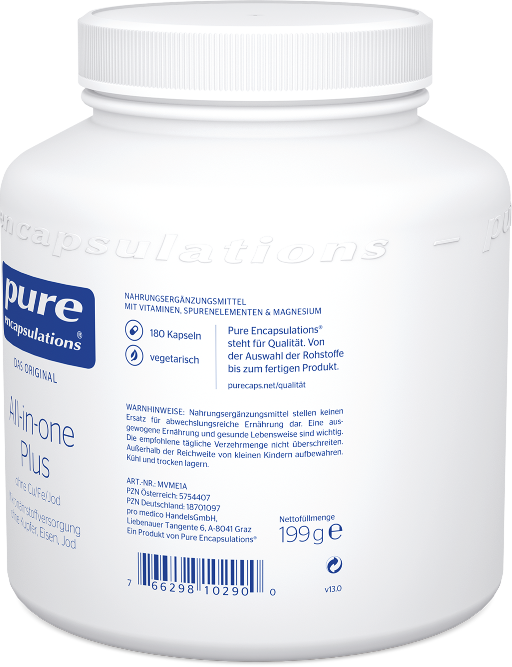 Pure Encapsulations All-in-one Plus ohne Cu/Fe/Jod - 180 Kapseln