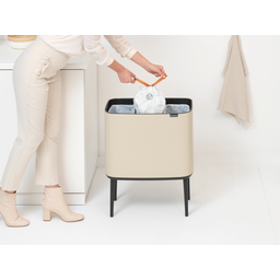 Bo Touch Bin 3 x 11 Liter mit 3 Kunststoffeinsätzen - Soft Beige
