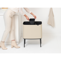 Bo Touch Bin 3 x 11 Liter mit 3 Kunststoffeinsätzen - Soft Beige