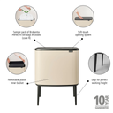 Brabantia Bo Touch Bin 36 L mit Kunststoffeinsatz - Soft Beige