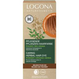 LOGONA Pflanzen-Haarfarbe Pulver Flammenrot - 100 g