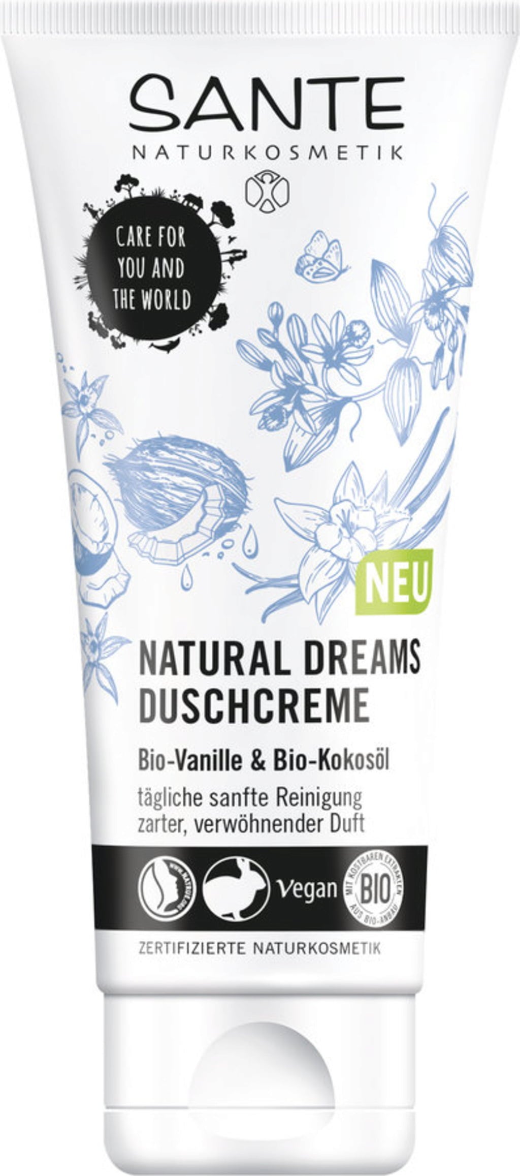 Natural Dreams Duschcreme Bio-Vanille & Bio-Kokosöl
