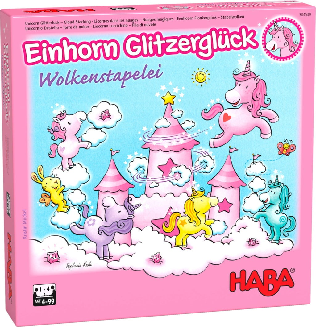 HABA Einhorn Glitzerglück - Wolkenstapelei