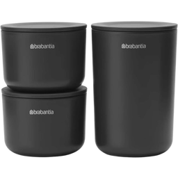 Brabantia ReNew Aufbewahrungsschalen, 3er-Set - Dark Grey