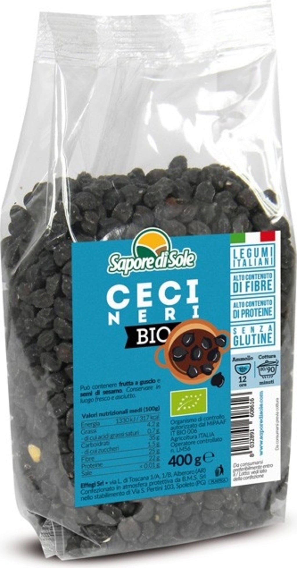 Bio Schwarze Kichererbsen, 400 g