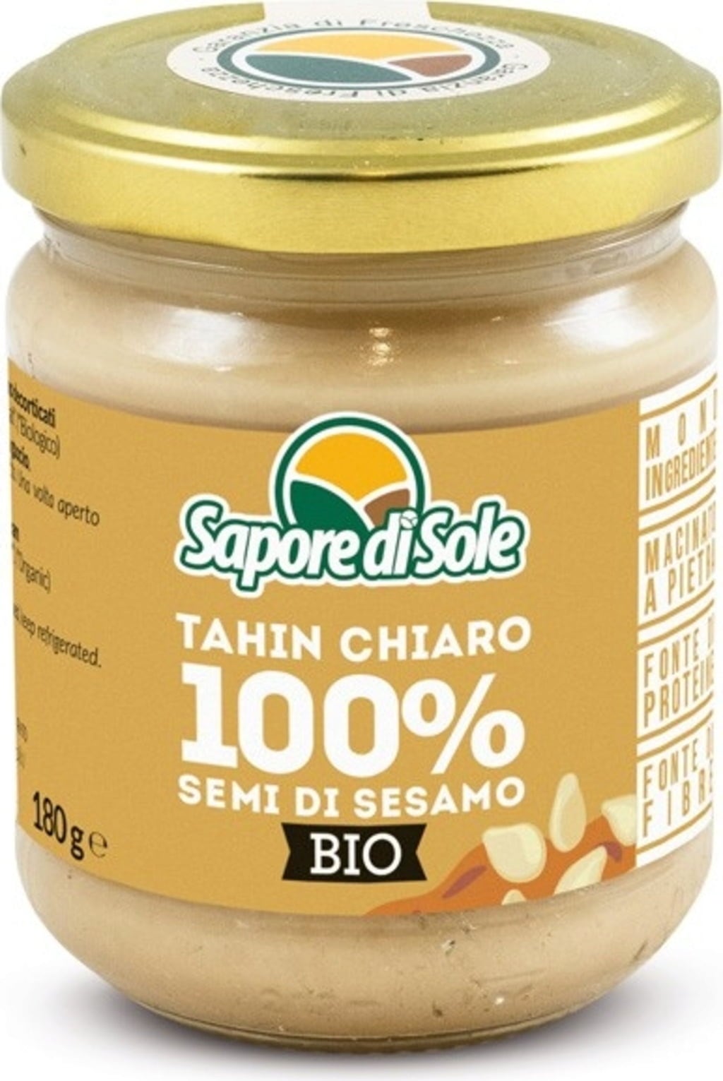 Sapore di Sole Bio 100% Sesamcreme - helles Tahin - 180 g