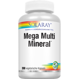 Solaray Mega Multi Mineral - 200 veg. Kapseln