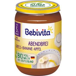 Bebivita Bio Babygläschen Abend-Grießbrei - Grieß-Banane-Apfel