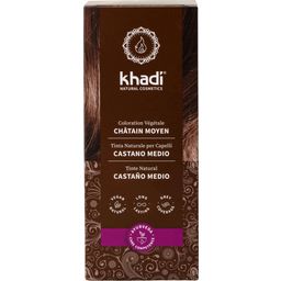 Khadi Pflanzenhaarfarbe Mittelbraun - 100 g