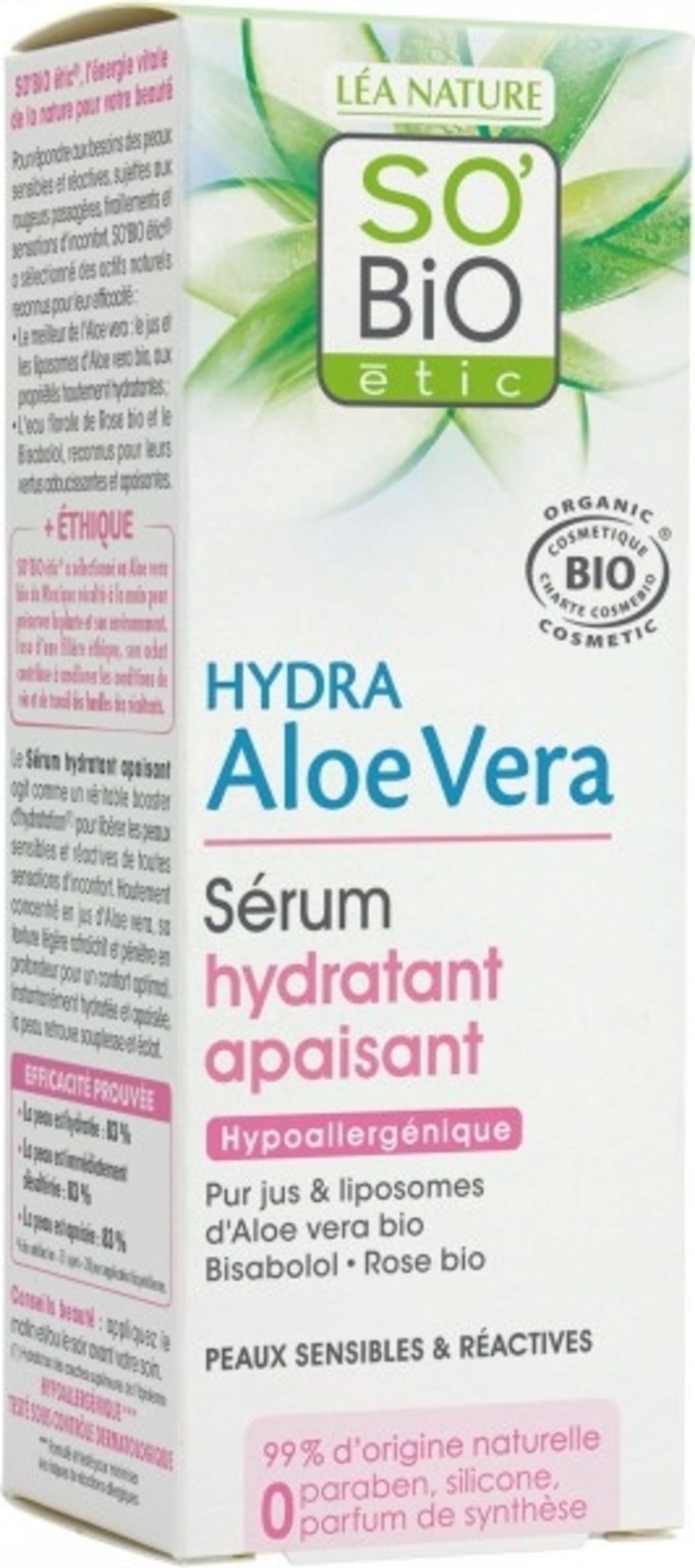 Aloe Vera Hypoallergenes Feuchtigkeits-Serum+, 30 ml