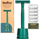 Bambaw Rasierhobel mit Rasierständer - Sea Green
