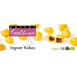 Zotter Schokolade Bio Balleros Ingwer in Kokos - 100 g