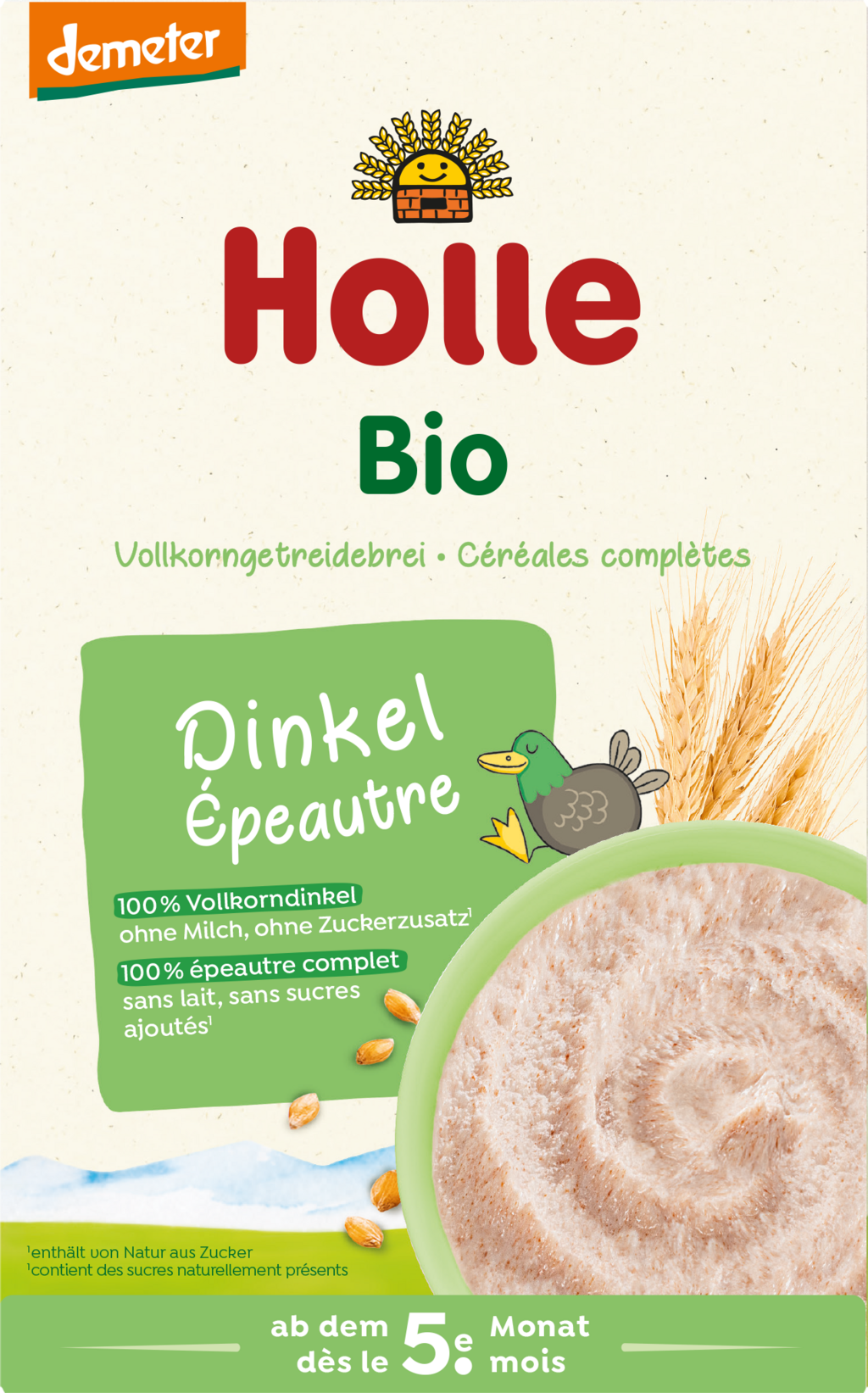 Holle Bio Demeter Vollkorngetreidebrei Dinkel