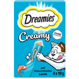 Dreamies Creamy Snack mit Lachs 4x10g