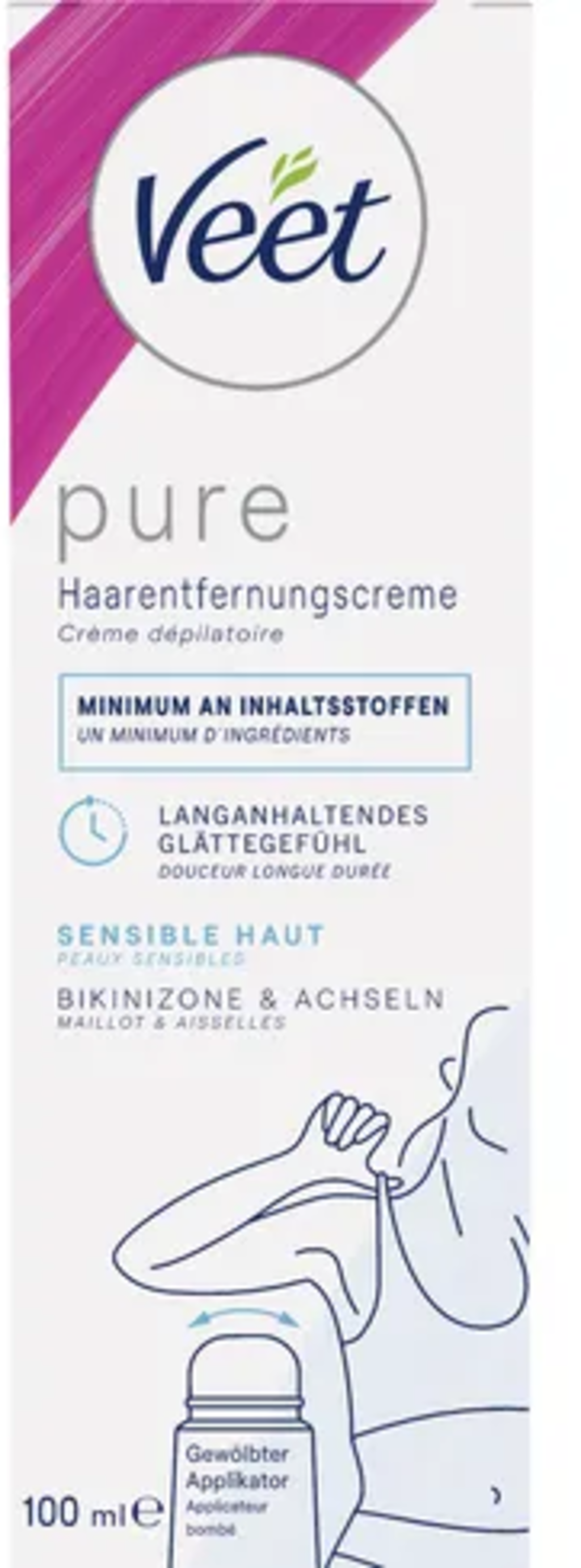 Pure Haarentfernungscreme für Bikinizone & Achseln