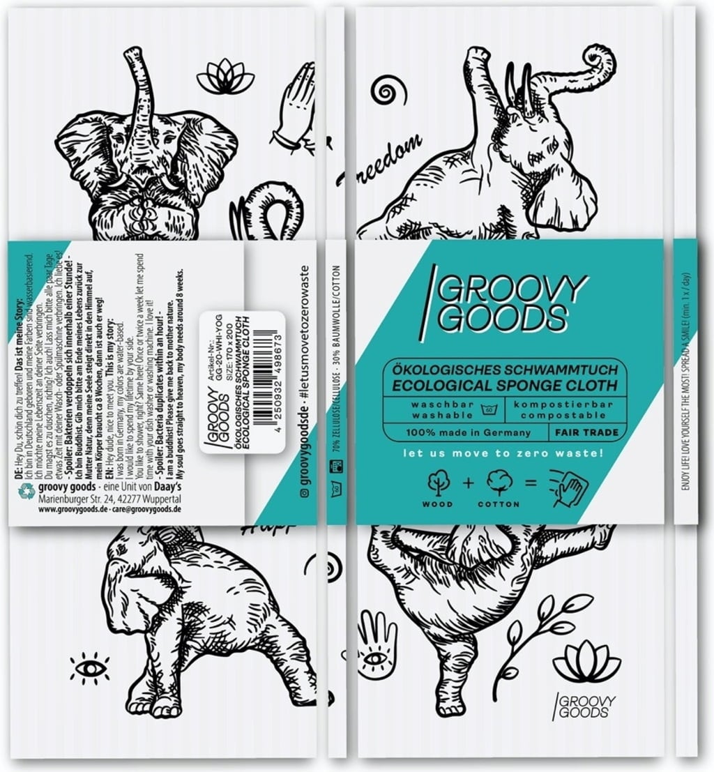 Groovy Goods Schwammtuch Yoga - 1 Stk