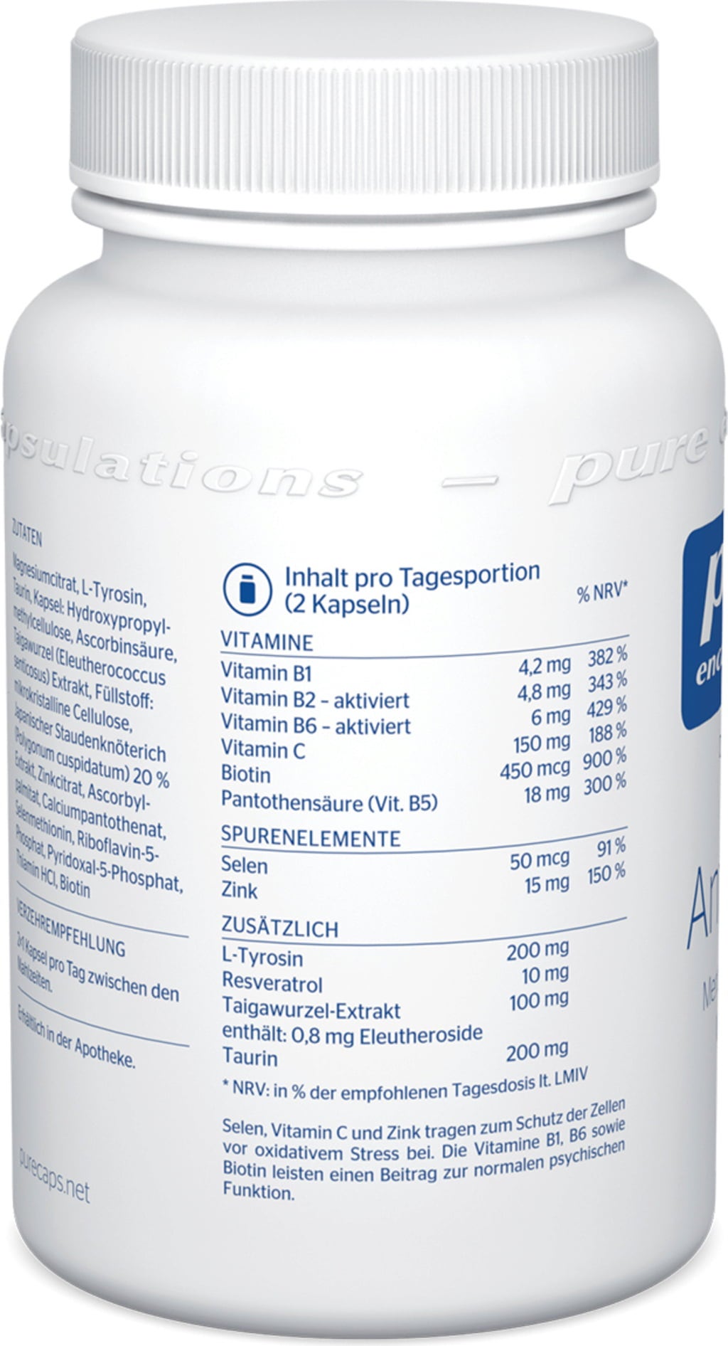 Pure Encapsulations Anti-Stress - 60 Kapseln