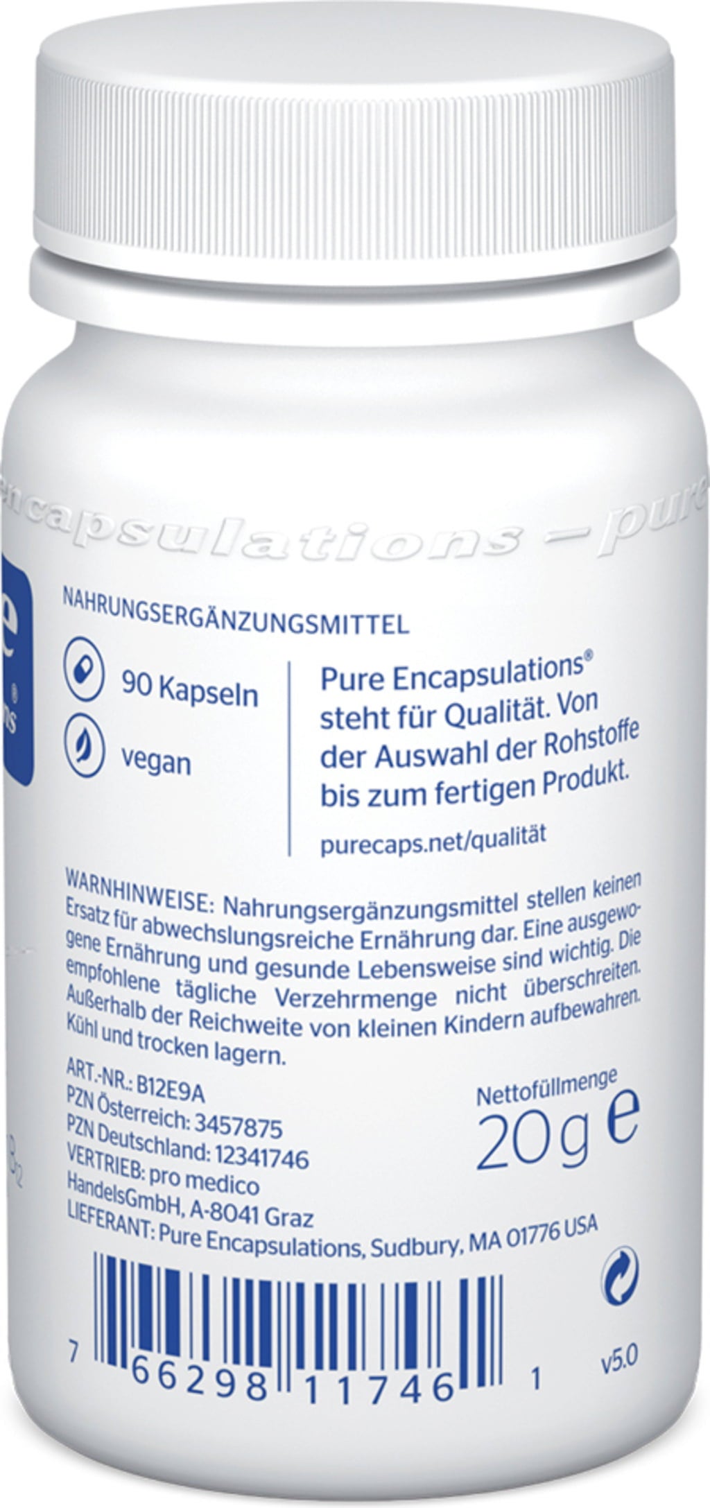 Pure Encapsulations B12 Folate - 90 Kapseln