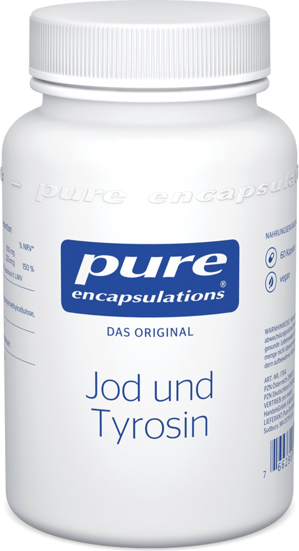 Pure Encapsulations Jod und Tyrosin - 60 Kapseln