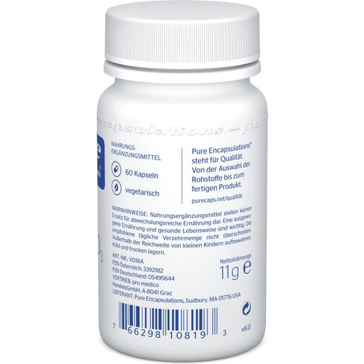 Pure Encapsulations Vitamin D3 1000 I.E. - 60 Kapseln
