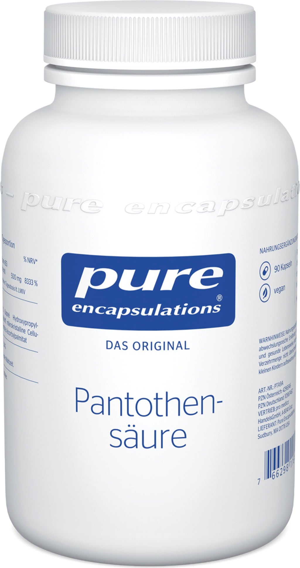 Pantothensäure, 90 Kapseln