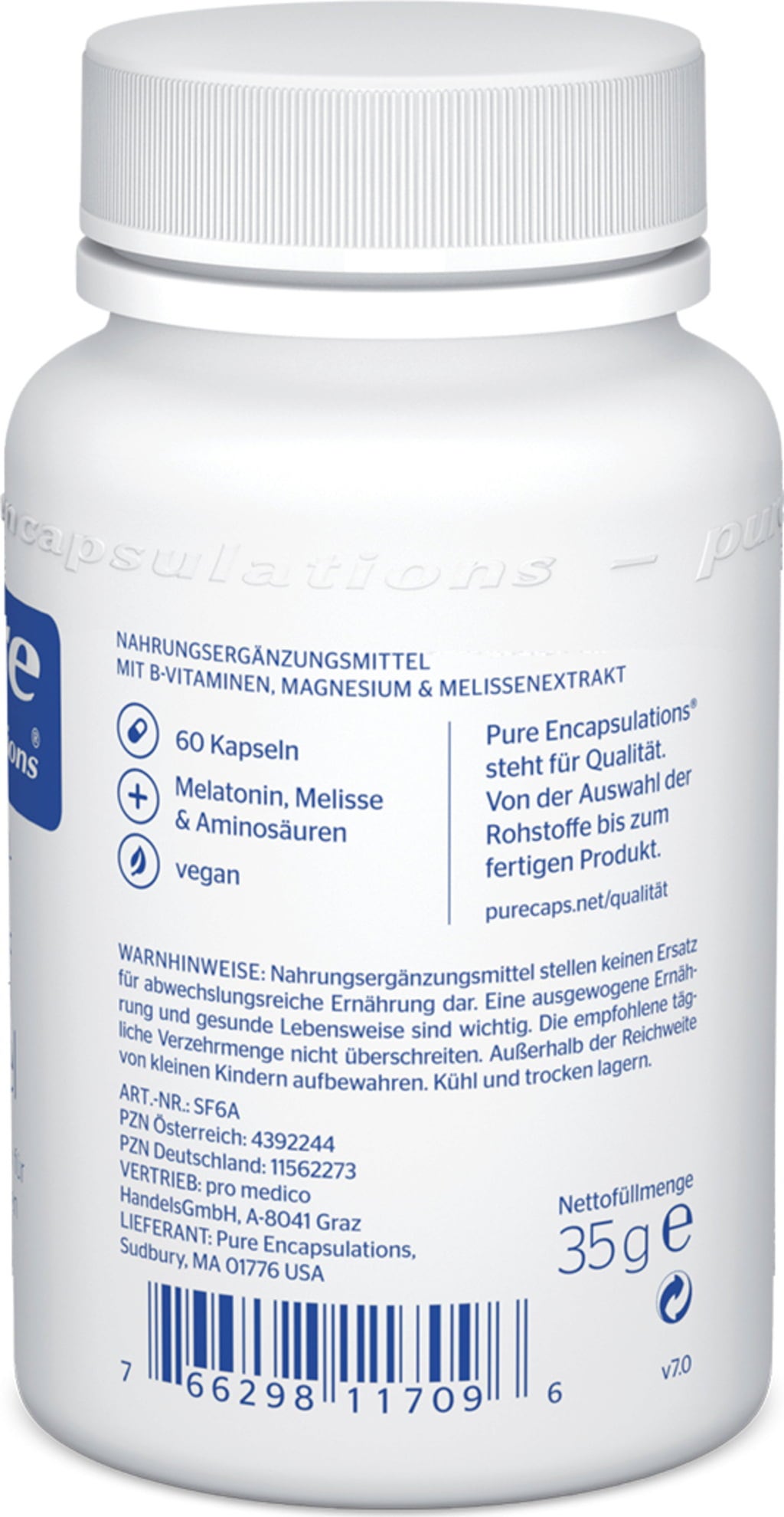 Pure Encapsulations Schlaf Formel - 60 Kapseln