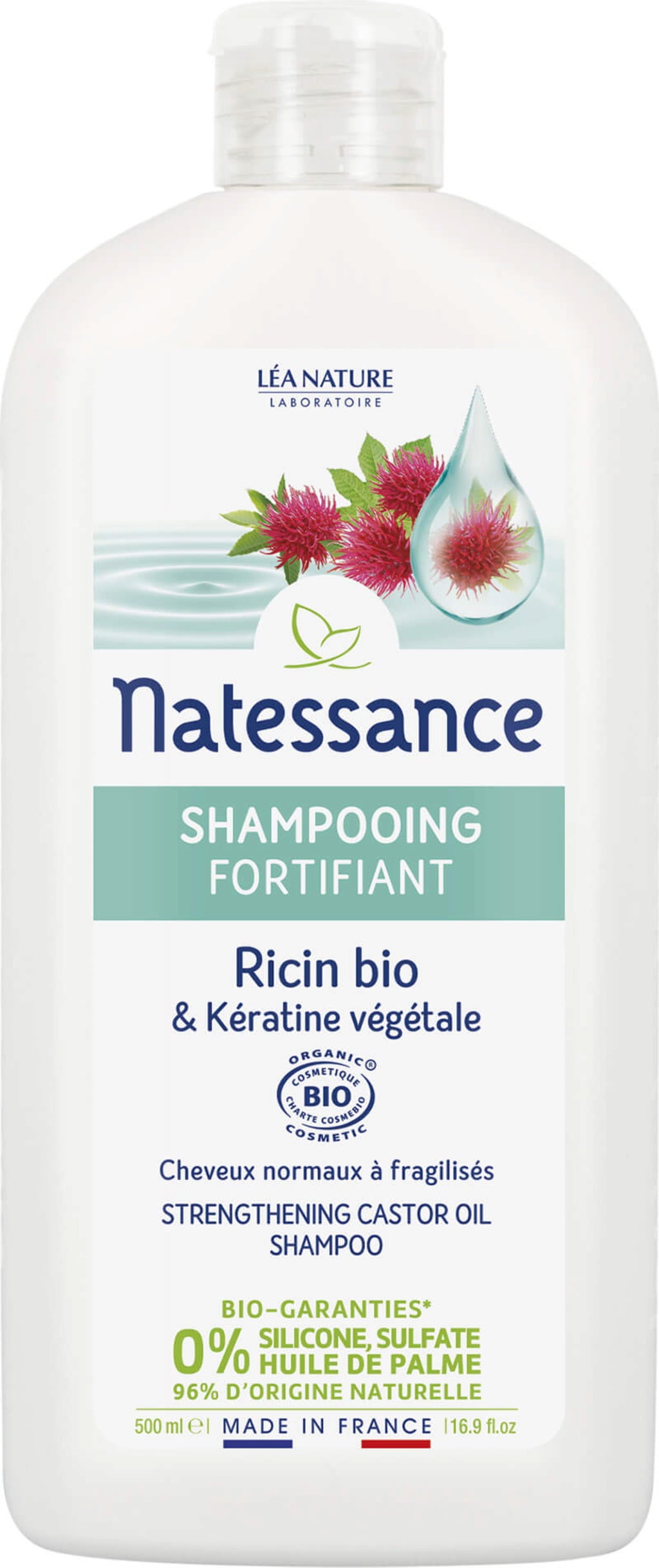 Stärkendes Shampoo Rizinus & Keratin, 500 ml