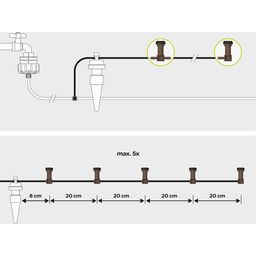 Verteil-Tropfer, 50er Pkg. + 10 m Tropfschlauch