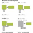 Gartentorschließer 180/170 Camelion inkl. Montagewinkelset - 80er Winkel