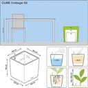 Lechuza Pflanzgefäß CUBE Cottage 50