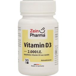 ZeinPharma® Vitamin D3 2000 I.E. - 90 veg. Kapseln