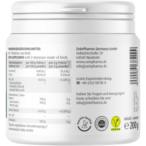 ZeinPharma® Natural D-Mannose Pulver - 200 g