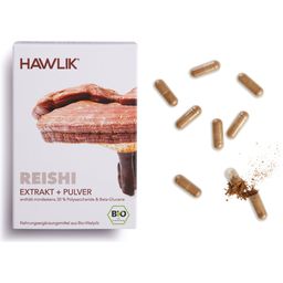 Hawlik Reishi Extrakt + Pulver Kapseln Bio - 60 Kapseln
